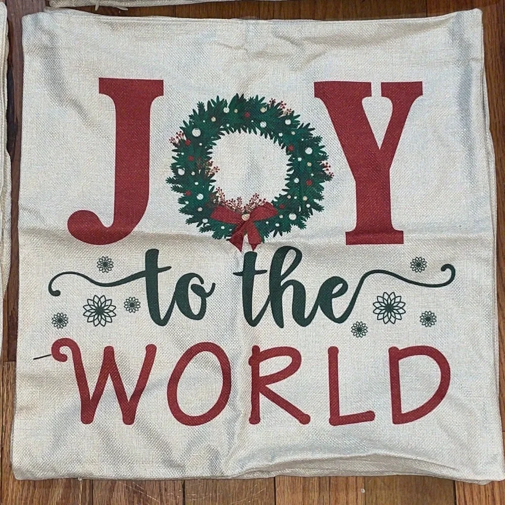 4 Piece Farmhouse Pillow Covers Holiday  Christmas pillow covers  18x18